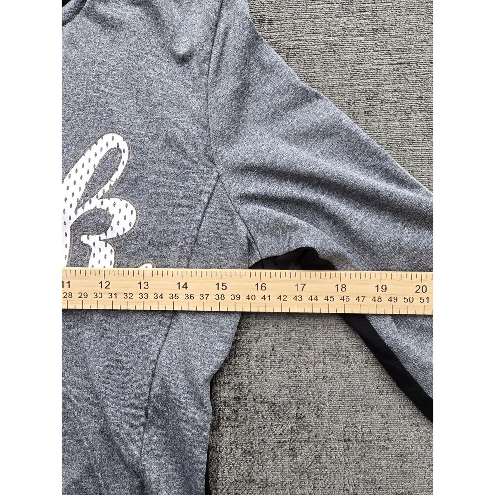Victorias Secret PINK Gray/Black  Oversized Logo Front 1/4 Zip Sweatshirt XS - Picture 11 of 14